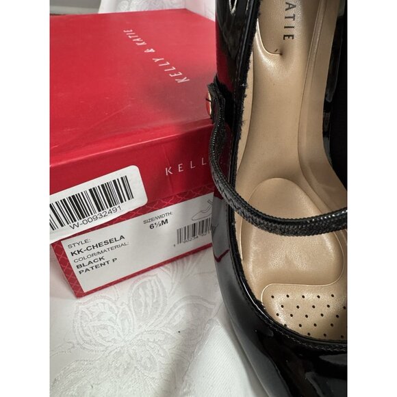 Kelly & Katie Chesela Black Patent Leather Mary Jane Pump Heels Shoes 6.5 NEW - Picture 7 of 11